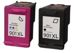 Kompatibel HP 901 XL 2 st rabattpaket blækpatron 38 ml.