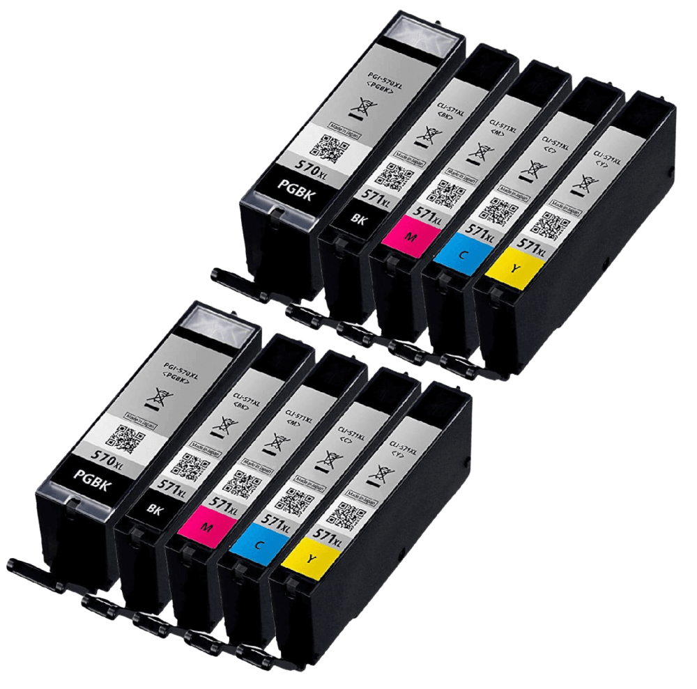 Canon PGI-570 PG XL 10 st rabattpaket blækpatron 147,6 ml. - kompatibel