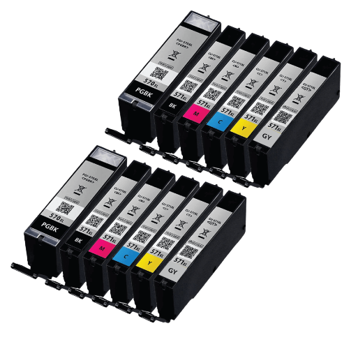 Canon PGI-570 PG XL 12 st rabattpaket blækpatron 173,6 ml. - kompatibel