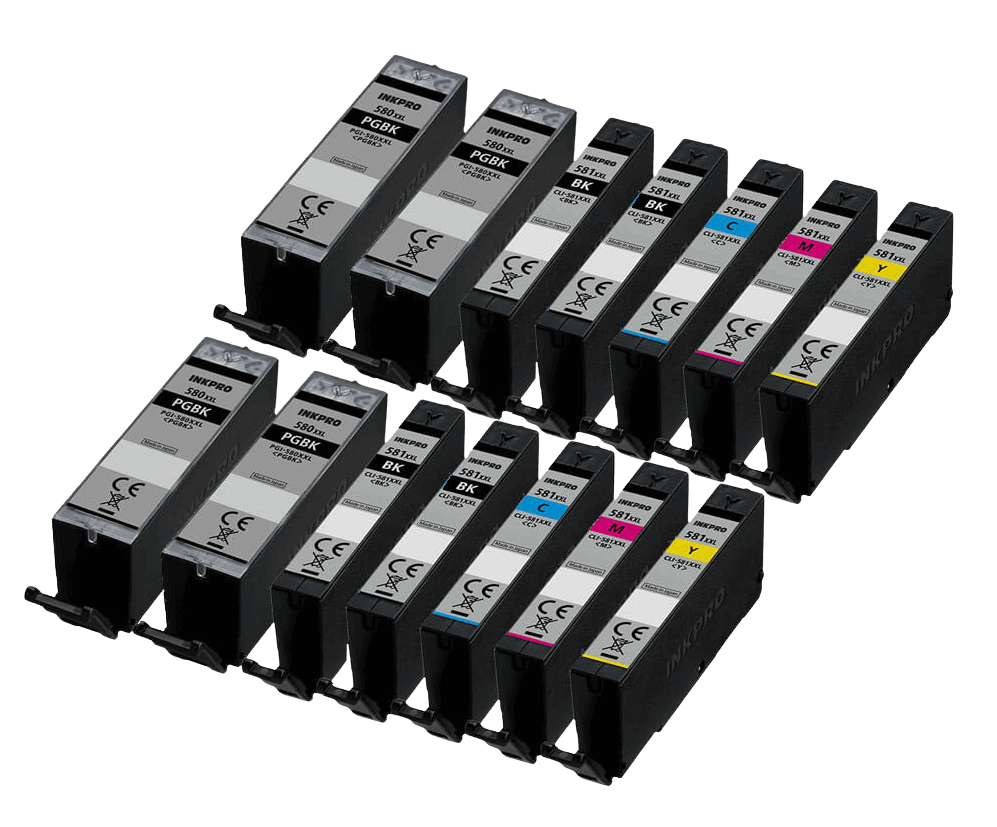 Canon PGI-580 XXL 14 st rabattpaket blækpatron 224 ml. - kompatibel