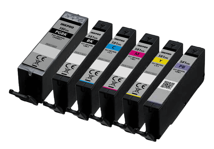 Canon PGI-580 XXL 6 st rabattpaket blækpatron 86 ml. - kompatibel