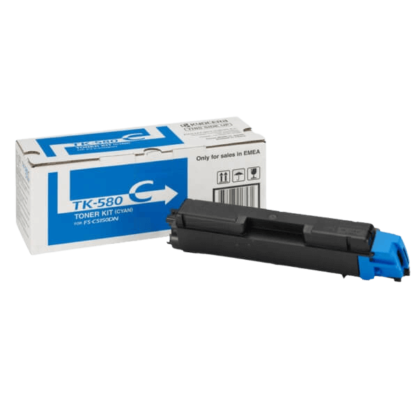 Kyocera TK-580C cyan original toner 2800 sidor (1T02KTCNL0)