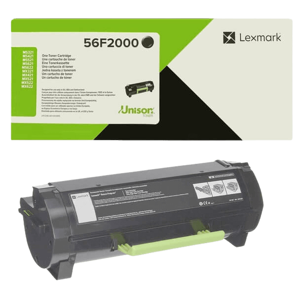 Lexmark 56F2000 svart original toner 6000 sidor