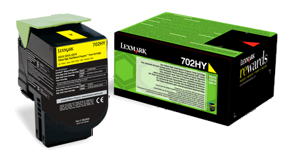 Lexmark 702HY XL gul original toner 3000 sidor (70C2HY0)