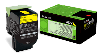Lexmark 702Y gul original toner 1000 sidor (70C20Y0)