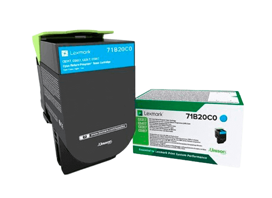 Lexmark 71B20C0 cyan original toner 2300 sidor