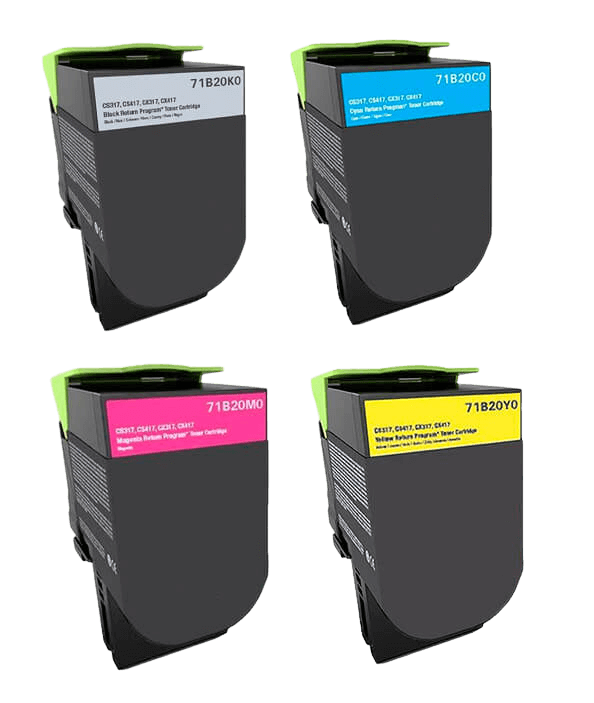 Lexmark 71B20K0 4 st rabattpaket toner 9900 sidor - kompatibel