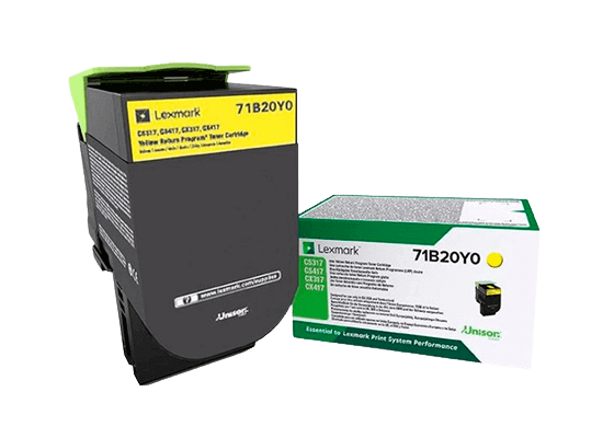 Lexmark 71B20Y0 gul original toner 2300 sidor