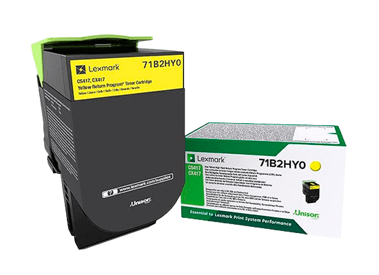 Lexmark 71B2HY0 XL gul original toner 3500 sidor