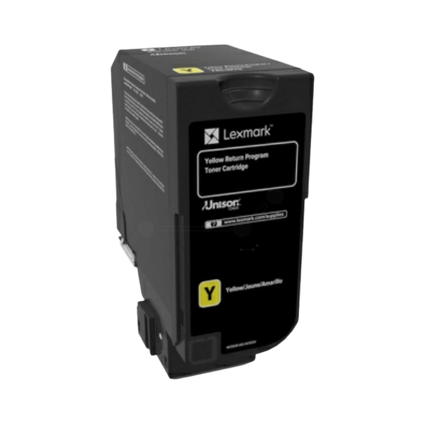 Lexmark 74C2SYE XL gul original toner 7000 sidor