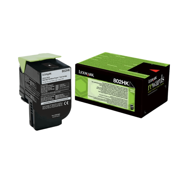 Lexmark 802HK XXL svart original toner 4000 sidor (80C2HK0)
