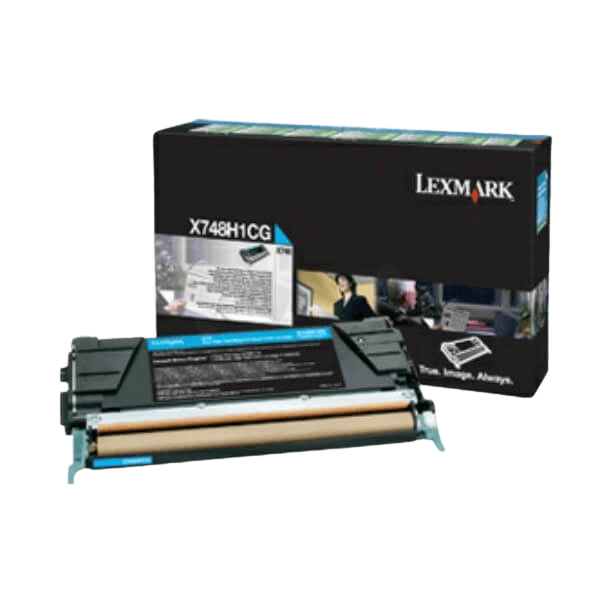 Lexmark X748 XL cyan original toner 10000 sidor (X748H3CG)
