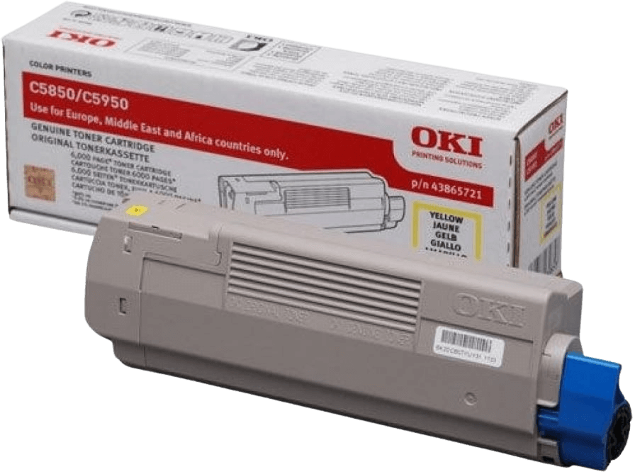OKI 43865721 gul original toner 6000 sidor