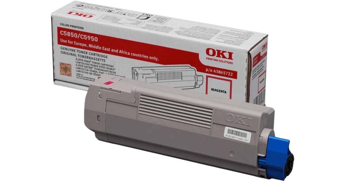 OKI 43865722 magenta original toner 6000 sidor