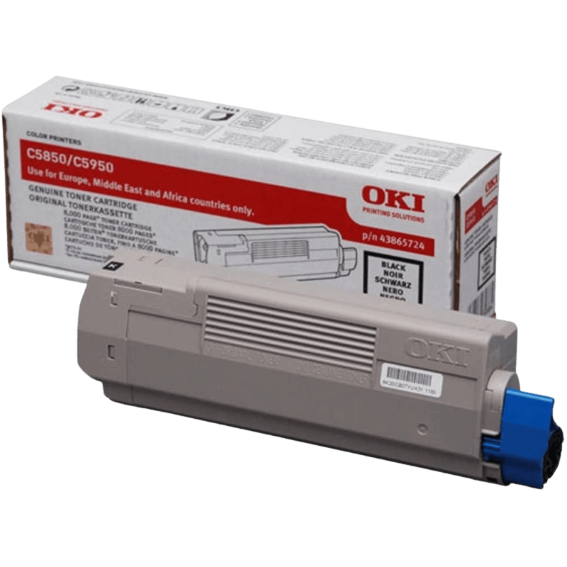 OKI 43865724 svart original toner 8000 sidor