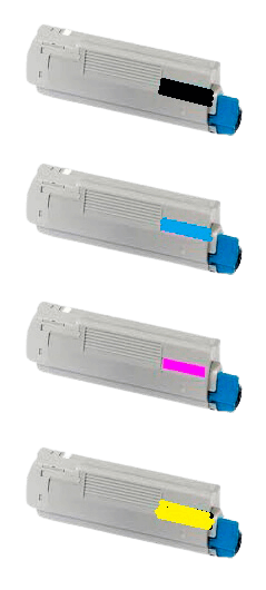 OKI 44318608 4 st rabattpaket toner 46000 sidor - kompatibel